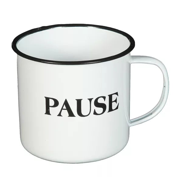 Tasse en émail PAUSE