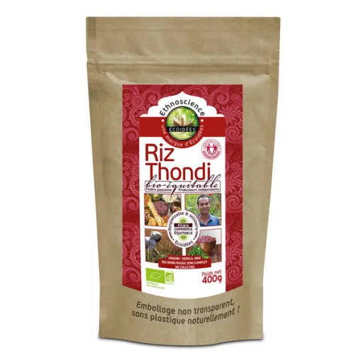 Riz Thondi Rouge - Ecoidées - 400g